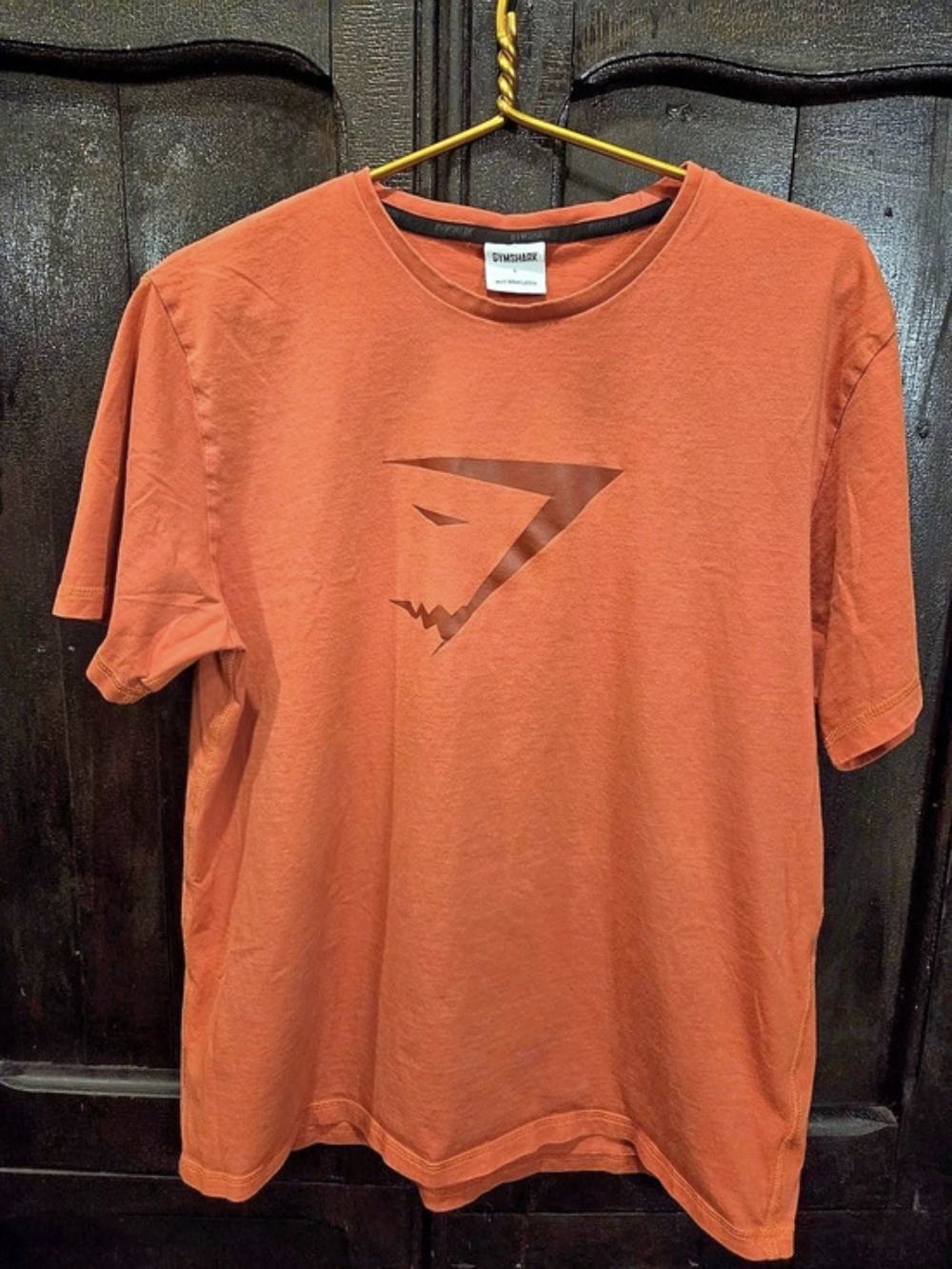 Gymshark Sharkhead Infill T-Shirt Red-Orange (Large)